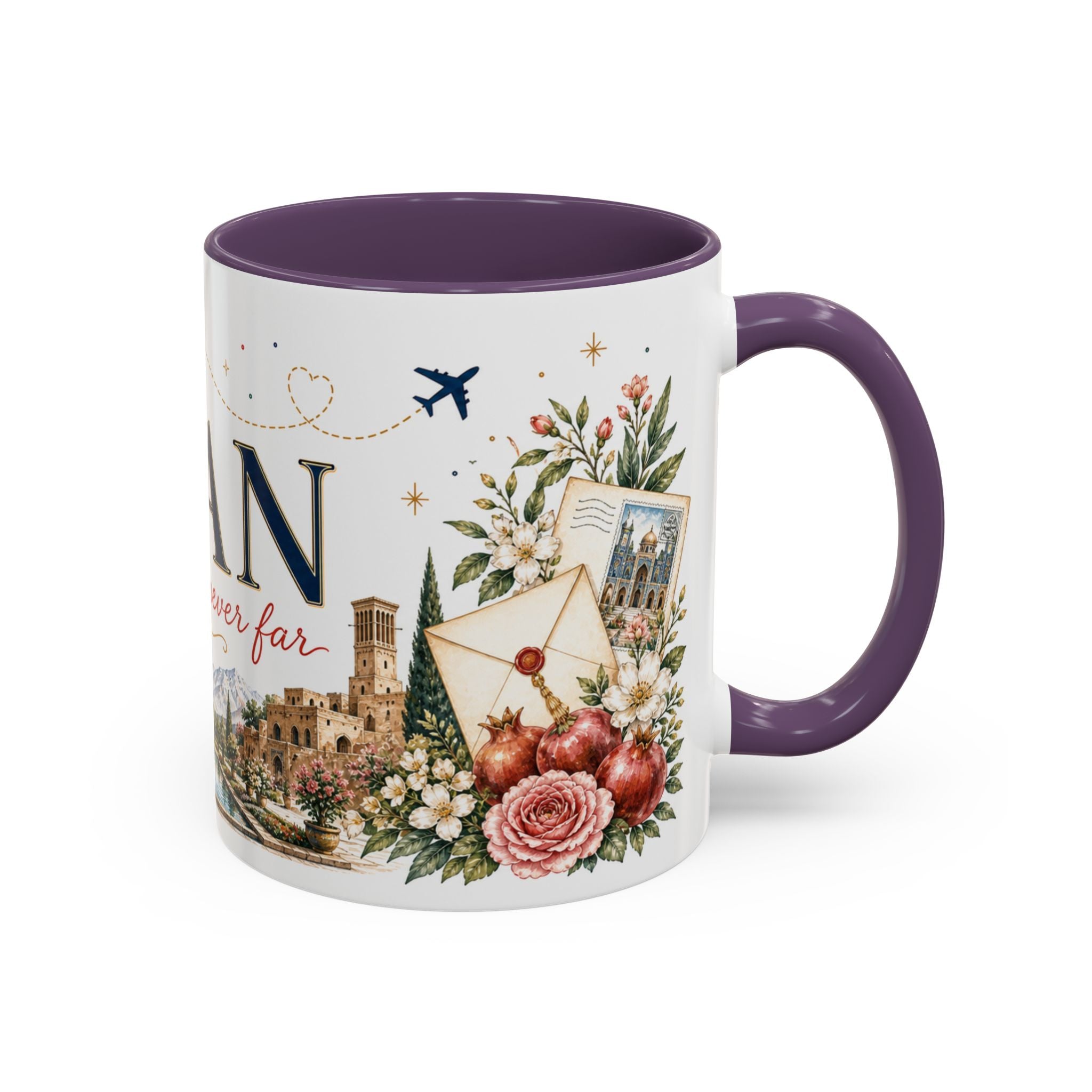 Iran Home Country Mug | Moving Away Gift | Long Distance Friendship | 11 oz 15 oz Accent Mug