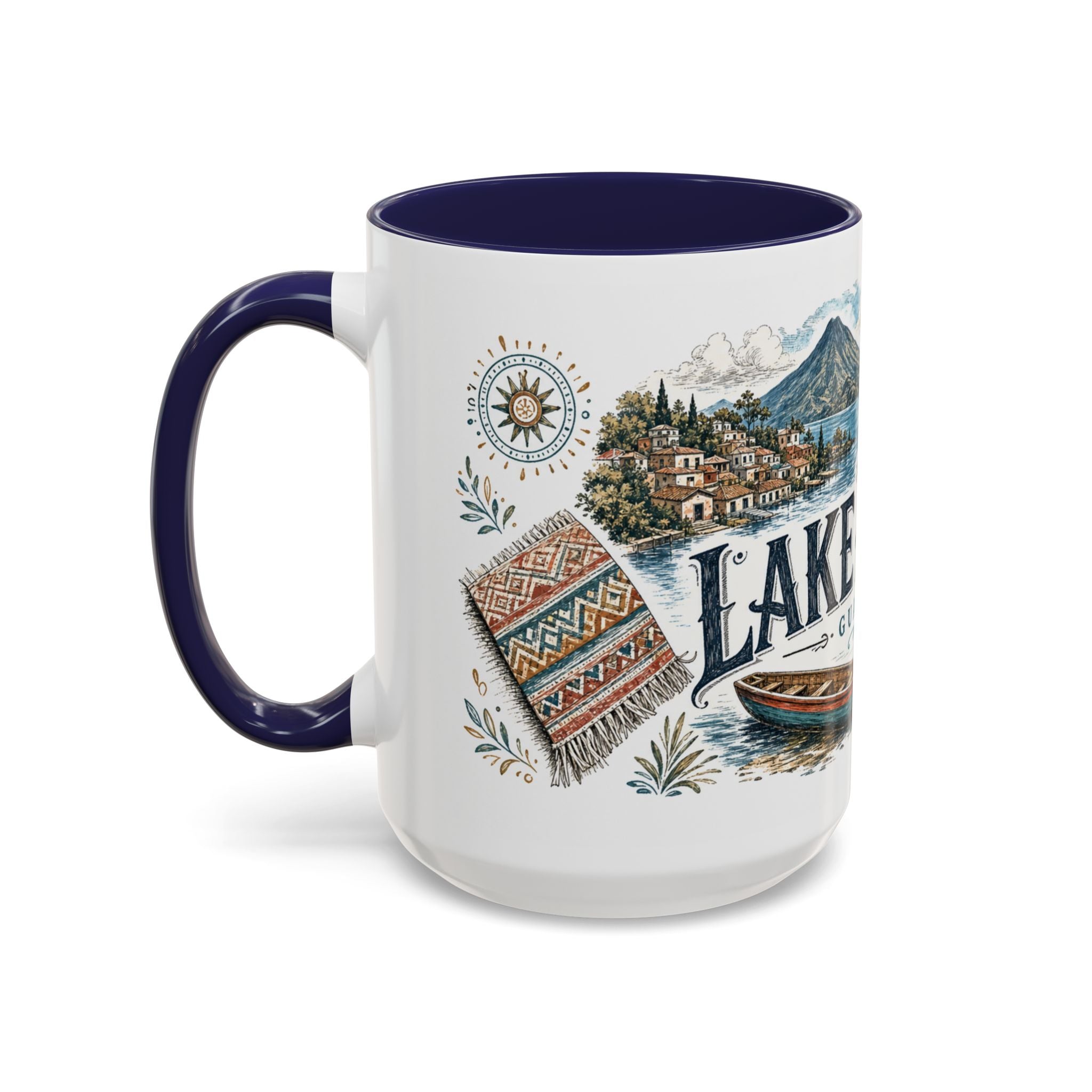 Lake Atitlan Mug, Guatemala Travel Souvenir, Bucket List Gift, Accent Ceramic Coffee Mug 11oz 15oz