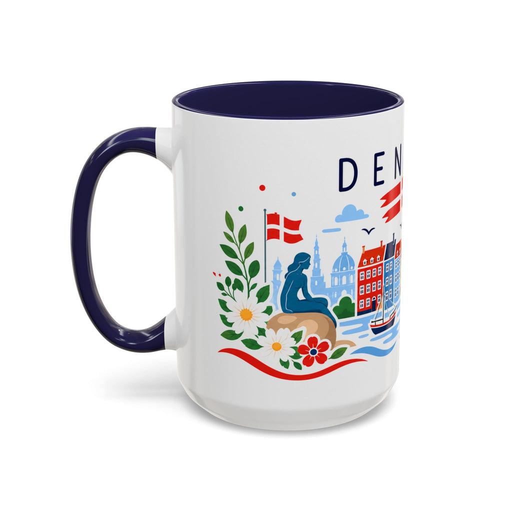 Denmark Coffee Mug | Travel Souvenir Accent Mug | Country Gift Ceramic Cup 11oz 15oz