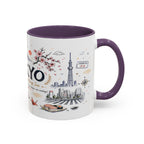 Tokyo Coffee Mug | Japan Souvenir Travel Gift | Accent Color Ceramic 11oz 15oz
