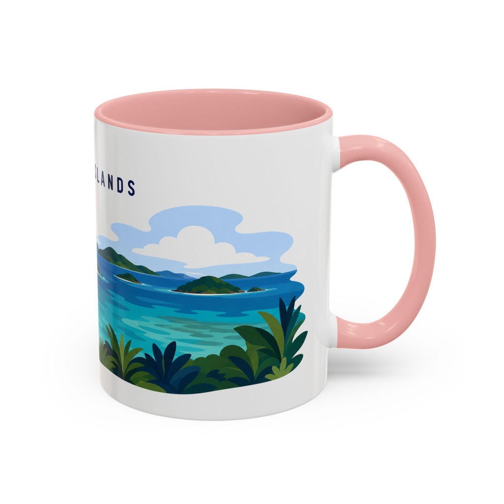 Virgin Islands National Park Coffee Mug | Solid Color Block Park Souvenir | 11oz 15oz Accent Mug