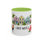Key West Illustrated Travel Mug | City Souvenir Accent Coffee Mug | 11oz 15oz Ceramic Cup