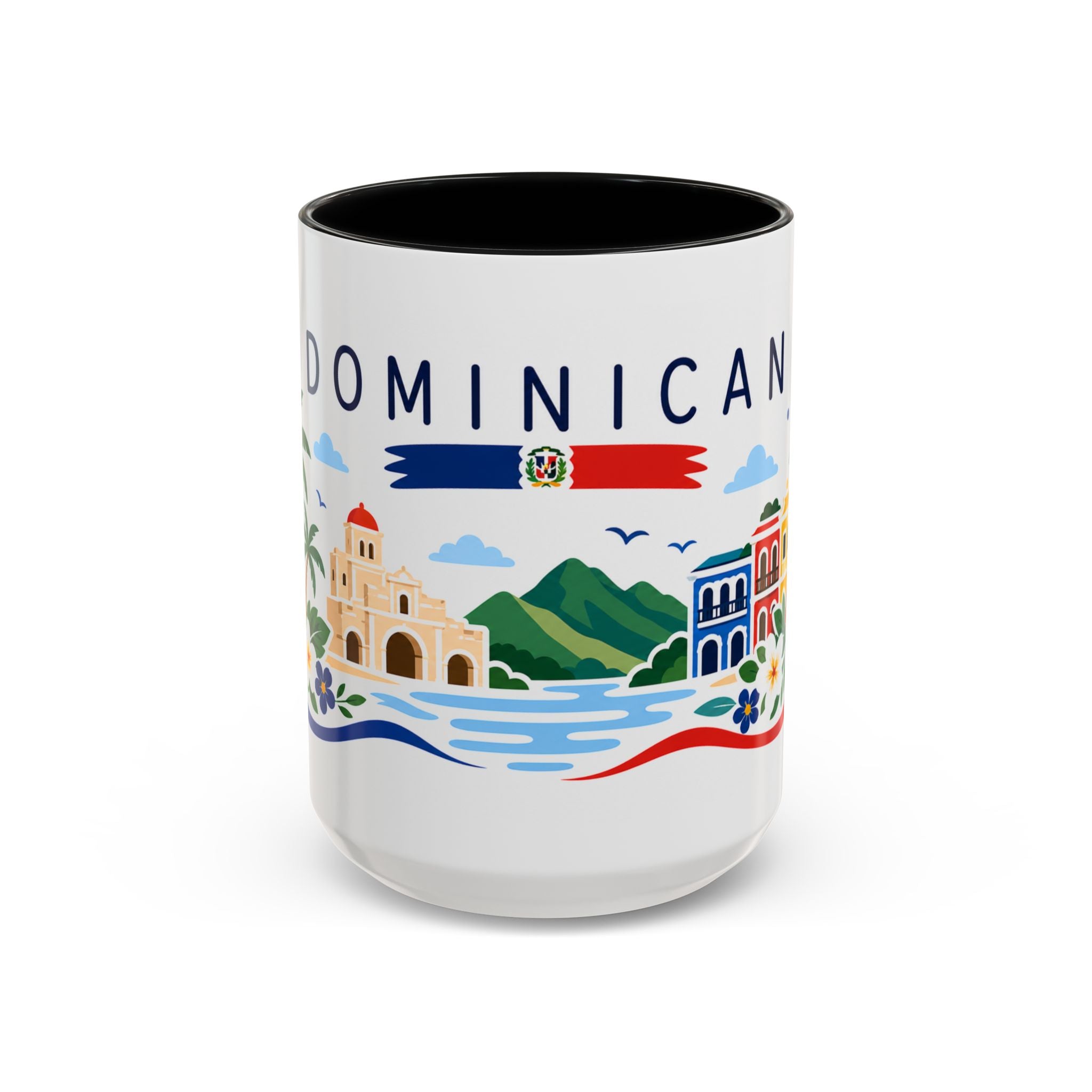 Dominican Republic Coffee Mug | Travel Souvenir Accent Mug | Country Gift Ceramic Cup 11oz 15oz