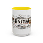 Katmai National Park Coffee Mug | Alaska Bear Watching Wildlife Gift | Accent Color Ceramic 11oz 15oz