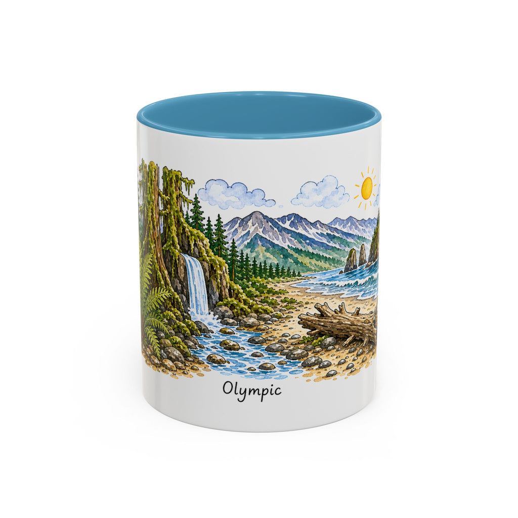 Olympic National Park Mug | US Travel Souvenir Accent Coffee Mug | 11oz 15oz Ceramic Cup