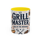 Grill Master Coffee Mug | Father's Day Gift for Dad | Accent Color Ceramic 11oz 15oz