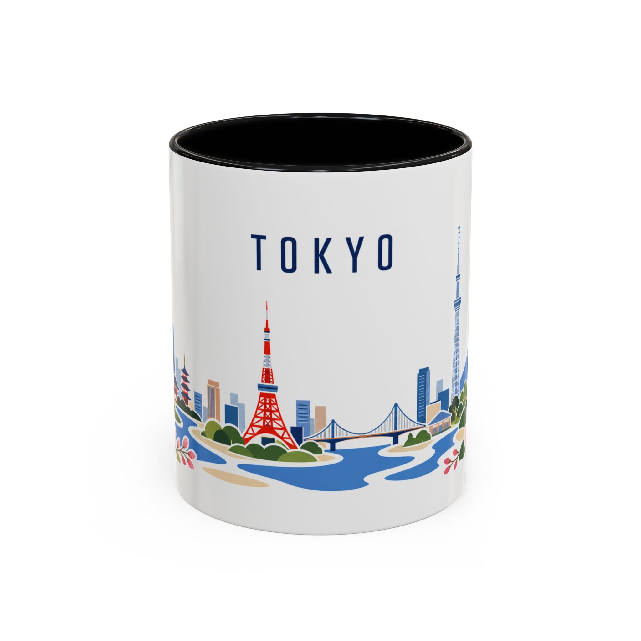 Tokyo Coffee Mug | Japan Travel Souvenir | Porcelain Decal City Gift | 11oz 15oz Accent Mug