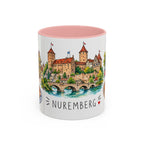Nuremberg Illustrated Travel Mug | City Souvenir Accent Coffee Mug | 11oz 15oz Ceramic Cup