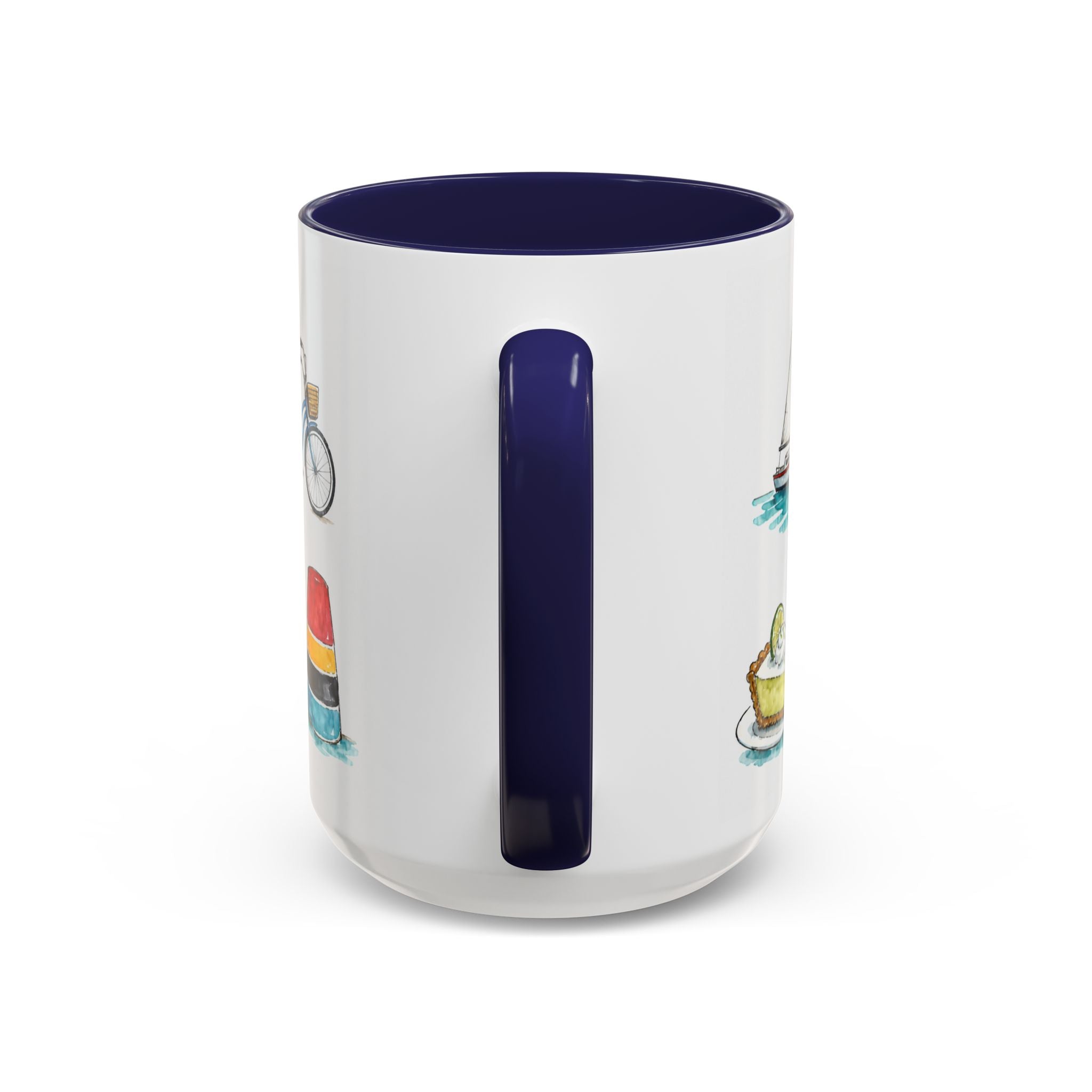 Key West Illustrated Travel Mug | City Souvenir Accent Coffee Mug | 11oz 15oz Ceramic Cup