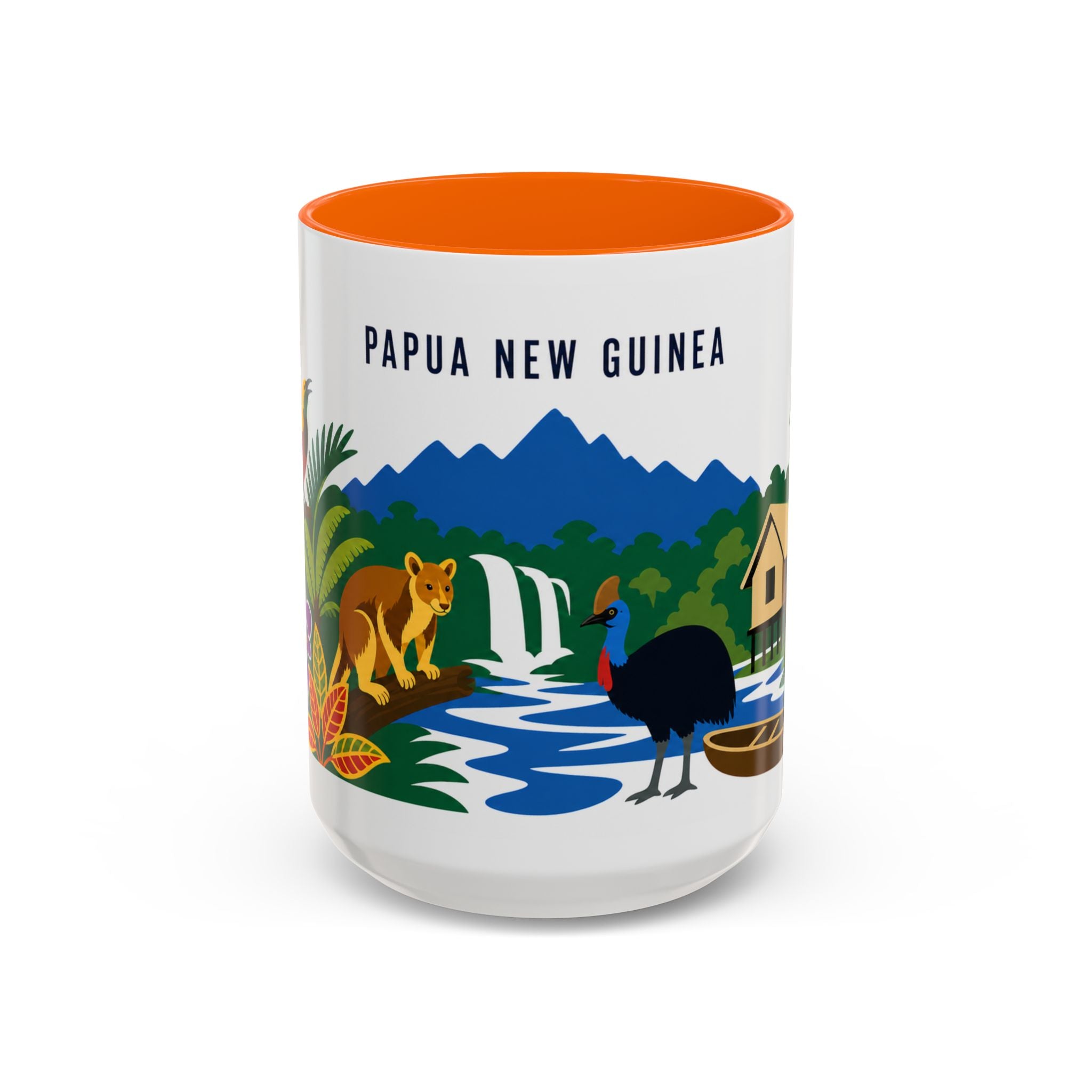 Papua New Guinea Coffee Mug | Travel Souvenir Accent Mug | Country Gift Ceramic Cup 11oz 15oz