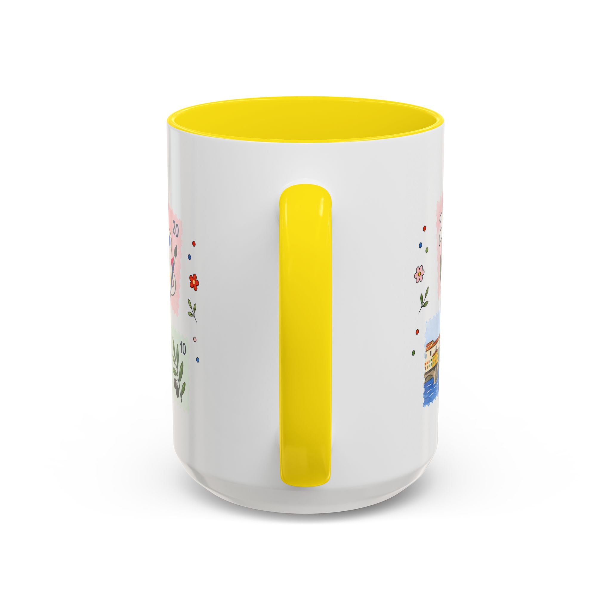Florence Coffee Mug | Postage Stamp Collage Mug | Travel Souvenir Accent Cup 11oz 15oz