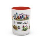 Phoenix Illustrated Travel Mug | City Souvenir Accent Coffee Mug | 11oz 15oz Ceramic Cup