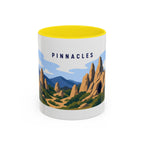 Pinnacles National Park Coffee Mug | Solid Color Block Park Souvenir | 11oz 15oz Accent Mug