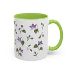 Wisconsin Wood Violet Mug, State Flower Floral Coffee Cup, 11oz Botanical Gift