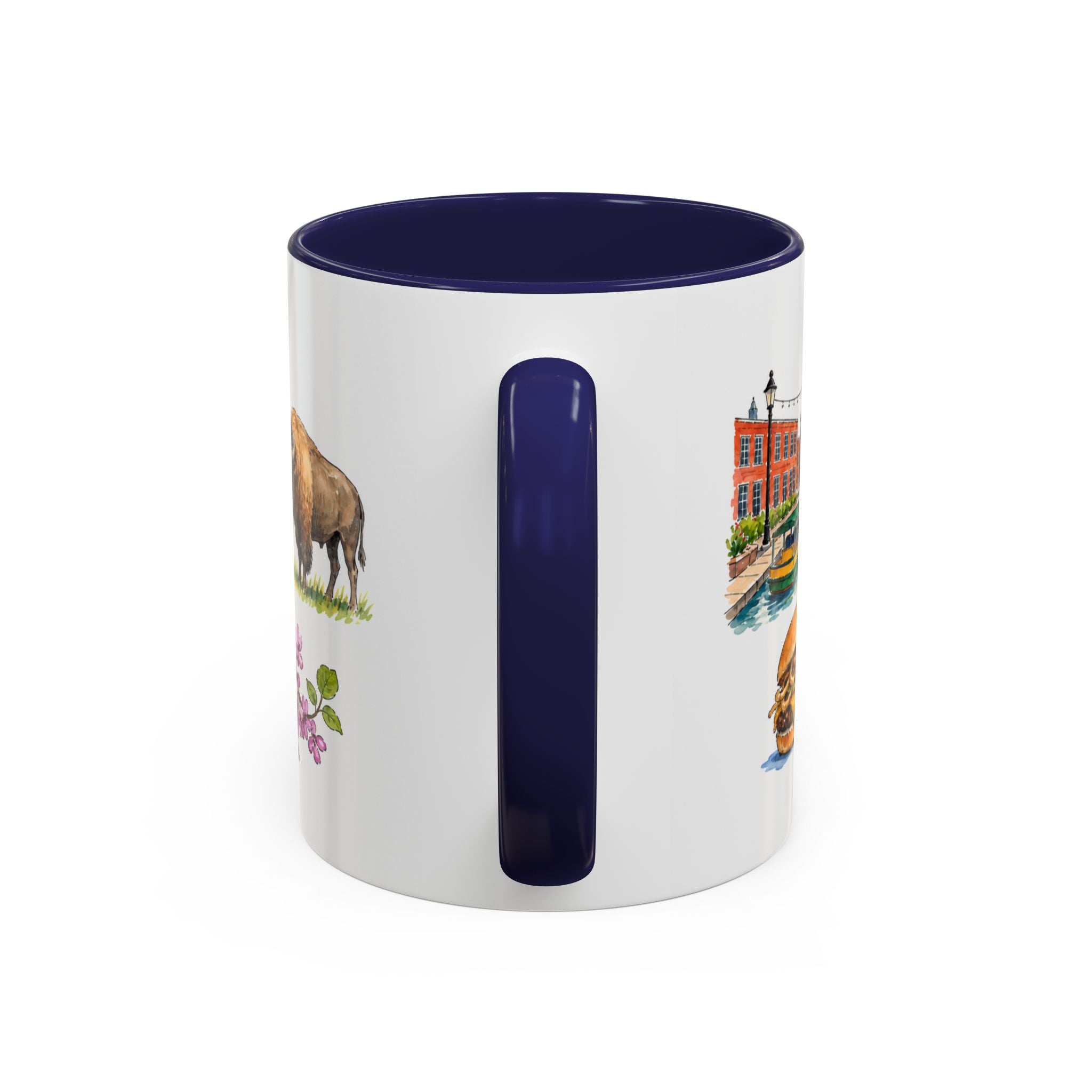 Oklahoma City Illustrated Travel Mug | City Souvenir Accent Coffee Mug | 11oz 15oz Ceramic Cup