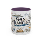 San Francisco Coffee Mug | California Souvenir Travel Gift | Accent Color Ceramic 11oz 15oz