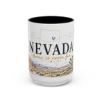 Nevada Home State Mug | Moving Away, Long Distance Friendship Gift | 11oz 15oz Accent Mug