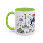 Mexico City Coffee Mug | Mexico Souvenir Travel Gift | Accent Color Ceramic 11oz 15oz