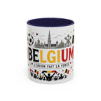Belgium Soccer Coffee Mug | Soccer Fan Gift | Accent Color Ceramic 11oz 15oz Match Day Cup