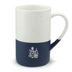 Christmas Engraved Mug, Christmas Tree Gift, 13oz Speckled Ceramic Coffee Cup, Holiday Gift
