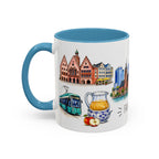 Frankfurt Illustrated Travel Mug | City Souvenir Accent Coffee Mug | 11oz 15oz Ceramic Cup