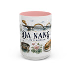 Da Nang Coffee Mug | Vietnam Travel Souvenir | Vintage Illustrated City Gift | 11 oz 15 oz Accent Mug