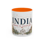 India Home Country Mug | Moving Away Gift | Long Distance Friendship | 11 oz 15 oz Accent Mug