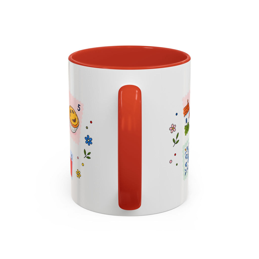 Lisbon Coffee Mug | Postage Stamp Collage Mug | Travel Souvenir Accent Cup 11oz 15oz