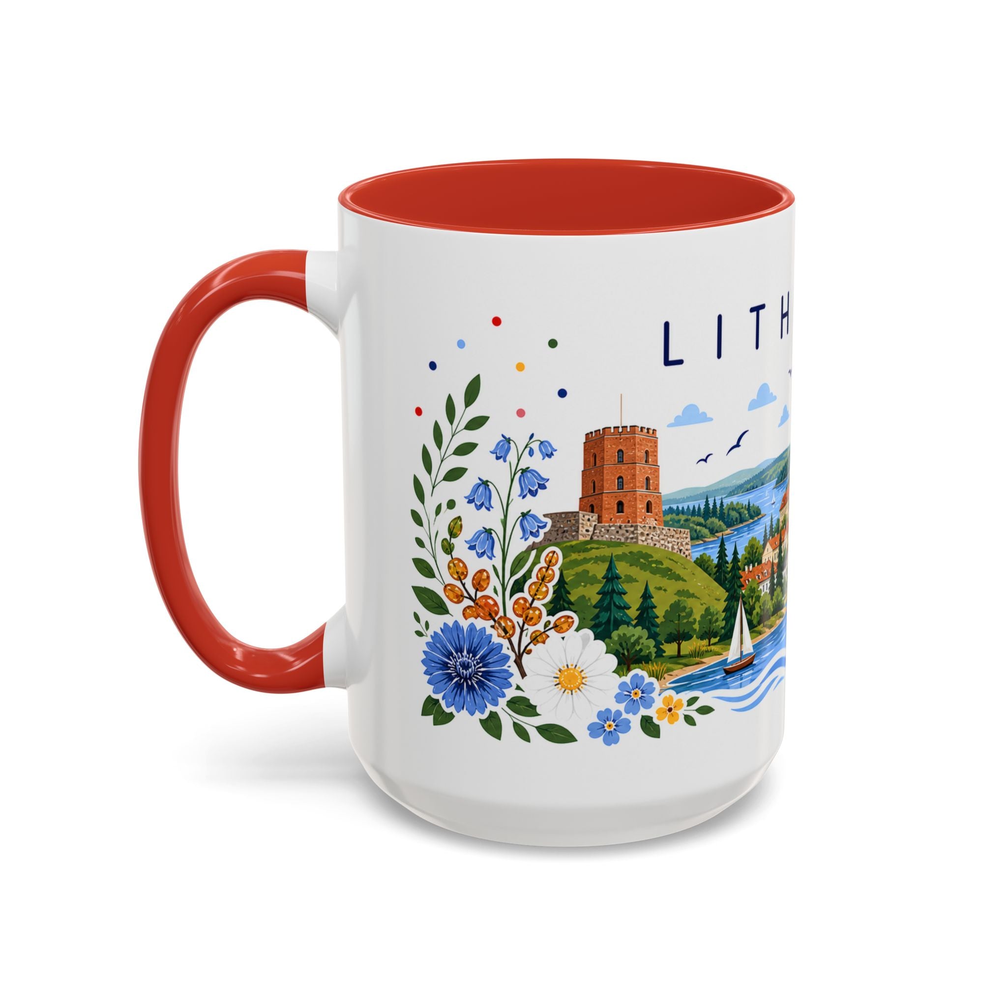 Lithuania Coffee Mug | Travel Souvenir Accent Mug | Place Gift Ceramic Cup 11oz 15oz