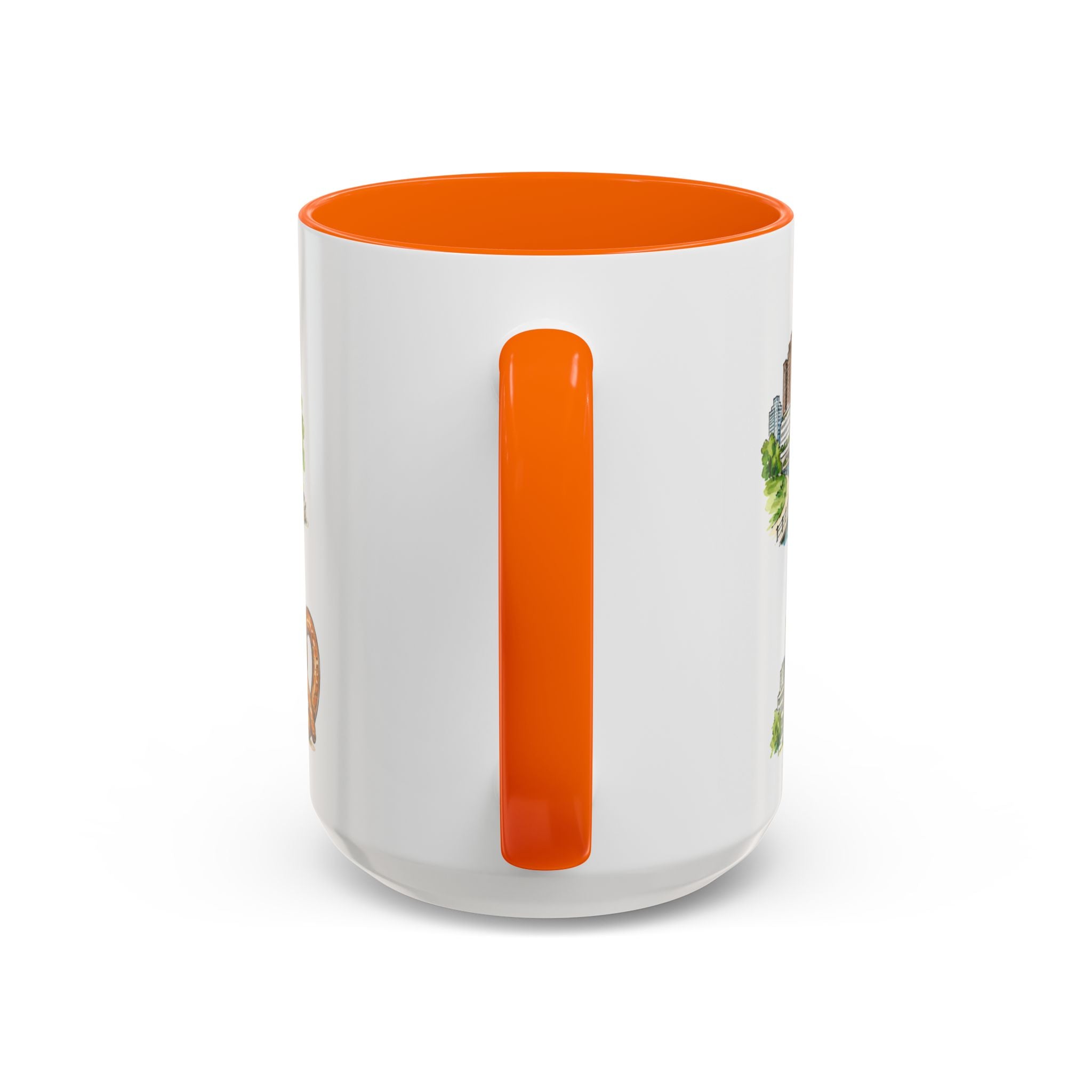 Columbus Illustrated Travel Mug | City Souvenir Accent Coffee Mug | 11oz 15oz Ceramic Cup