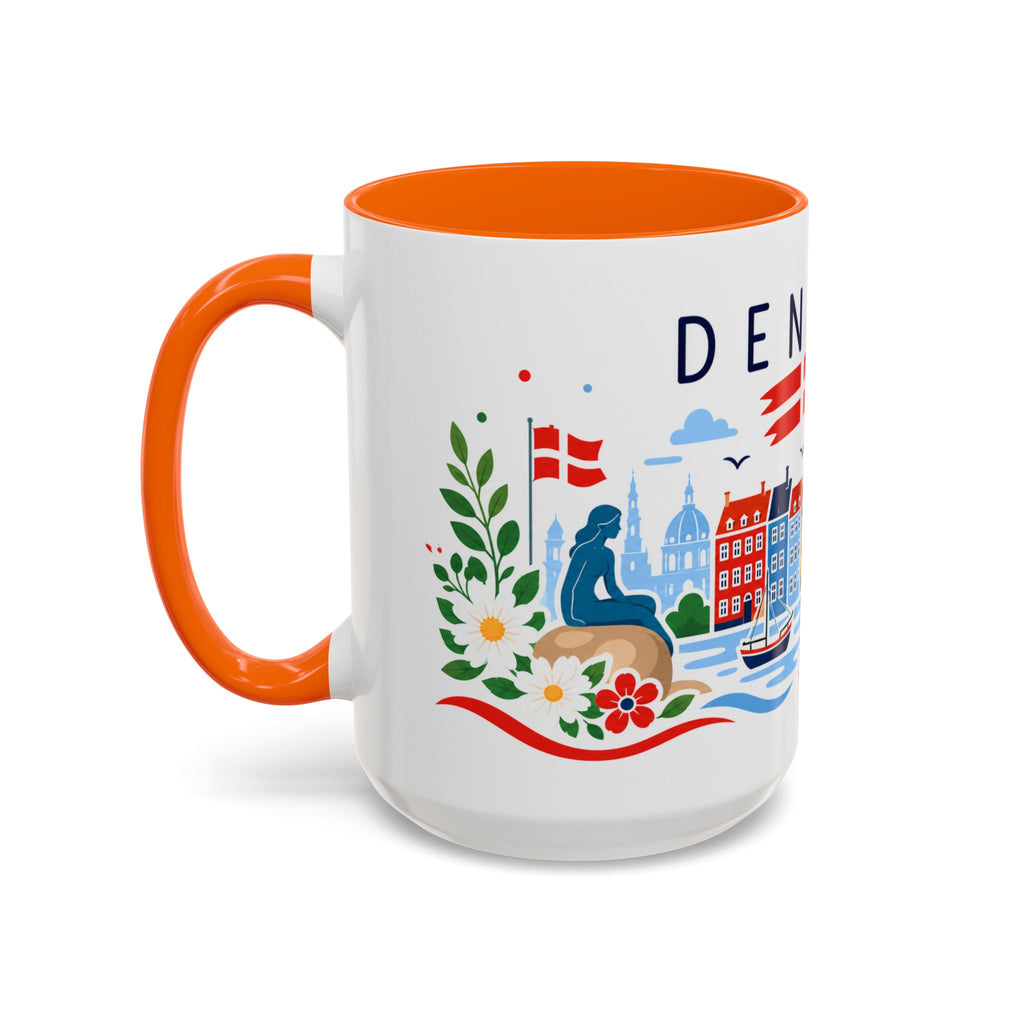 Denmark Coffee Mug | Travel Souvenir Accent Mug | Country Gift Ceramic Cup 11oz 15oz
