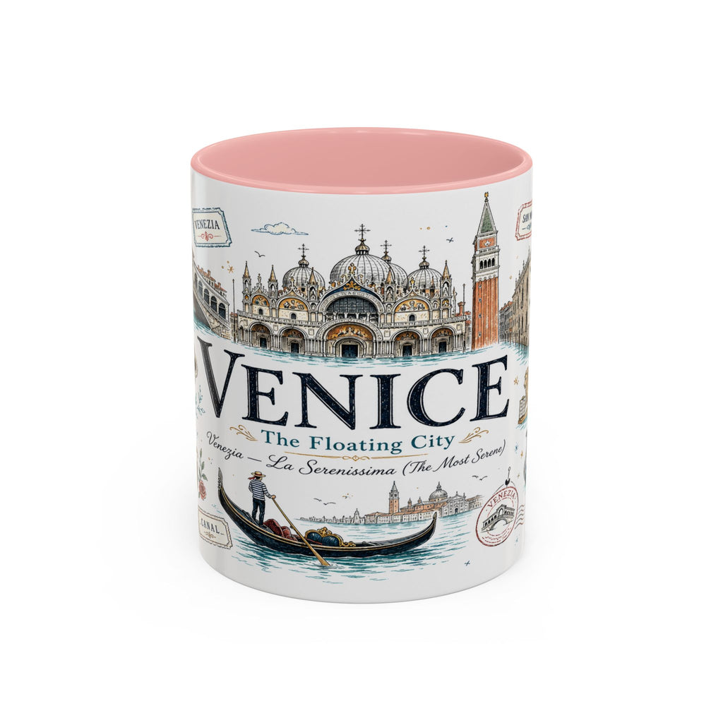 Venice Coffee Mug | Italy Souvenir Travel Gift | Accent Color Ceramic 11oz 15oz