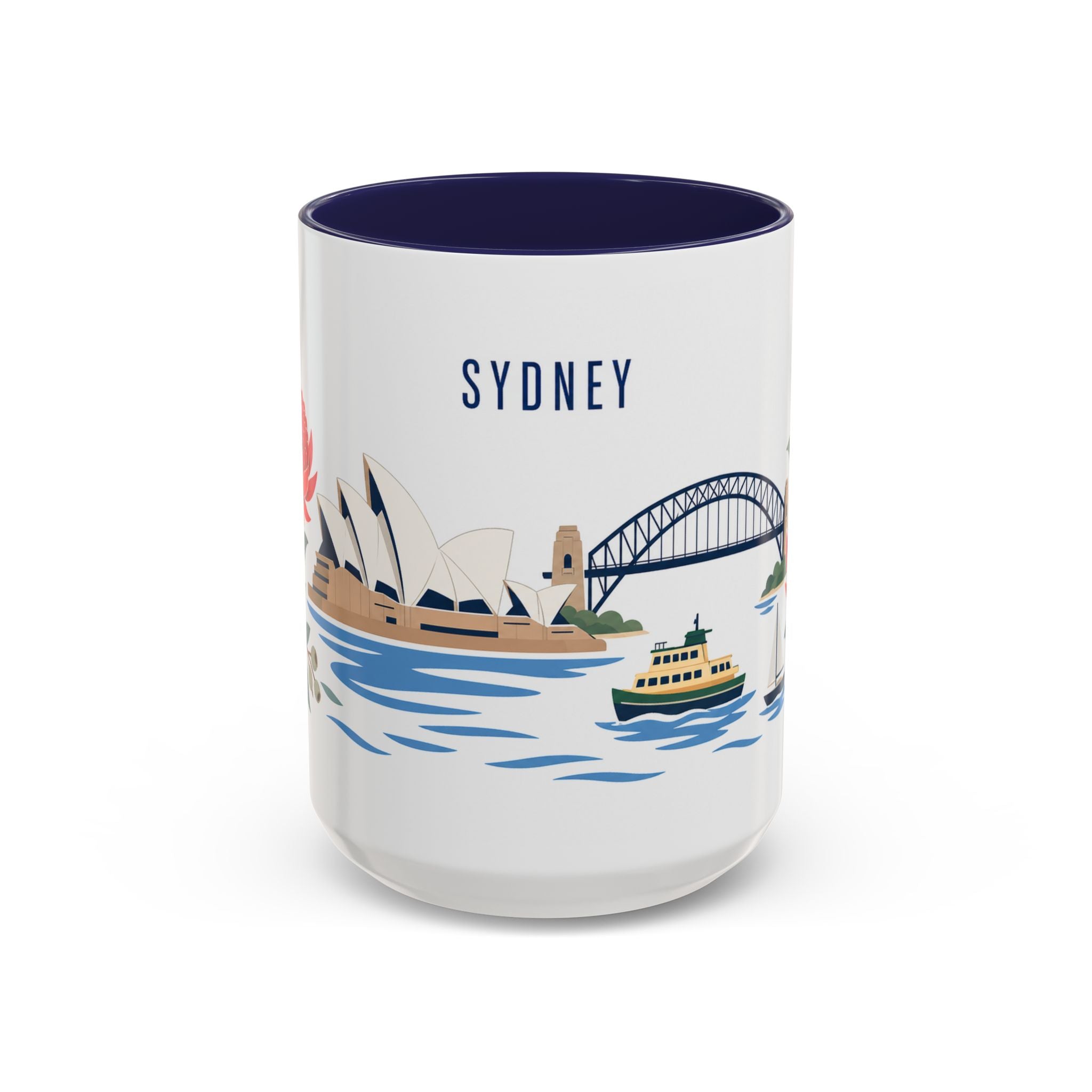 Sydney Coffee Mug | Australia Travel Souvenir | Porcelain Decal City Gift | 11oz 15oz Accent Mug