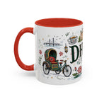 Dhaka Coffee Mug | Bangladesh Souvenir Travel Gift | Accent Color Ceramic 11oz 15oz