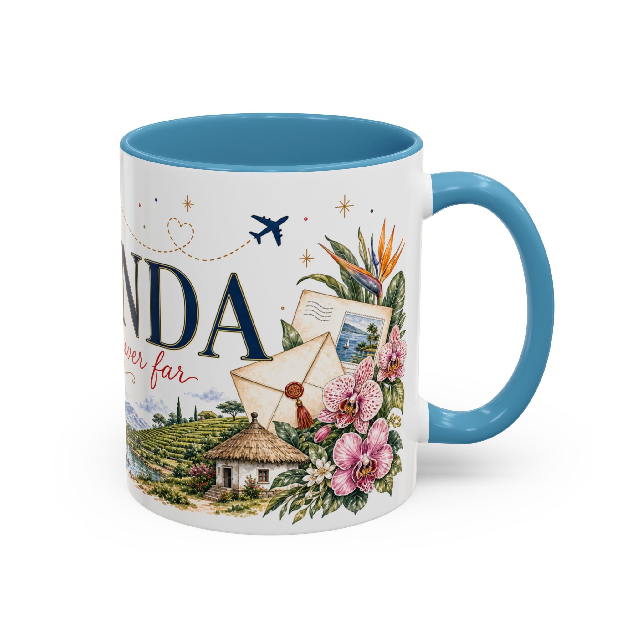 Uganda Home Country Mug | Moving Away Gift | Long Distance Friendship | 11 oz 15 oz Accent Mug