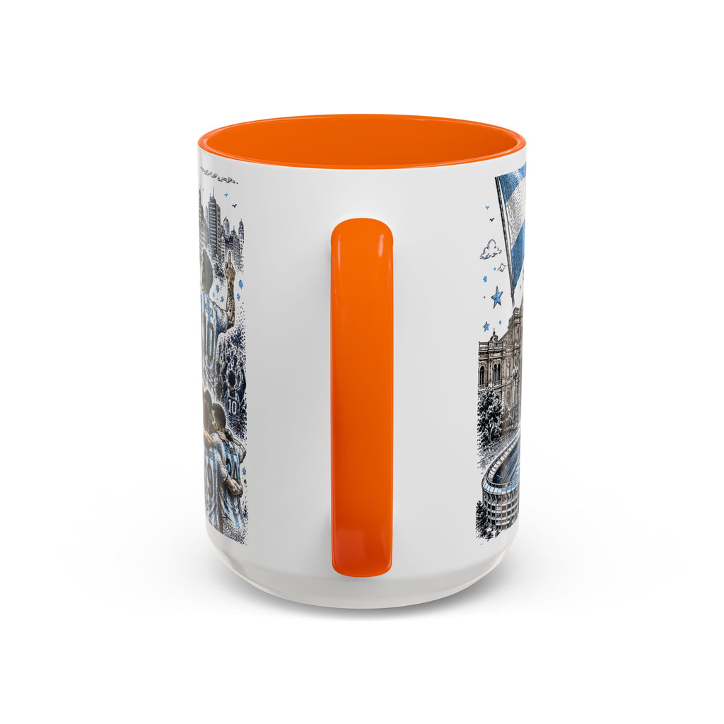Argentina Soccer Coffee Mug | Soccer Fan Gift | Accent Color Ceramic 11oz 15oz Match Day Cup