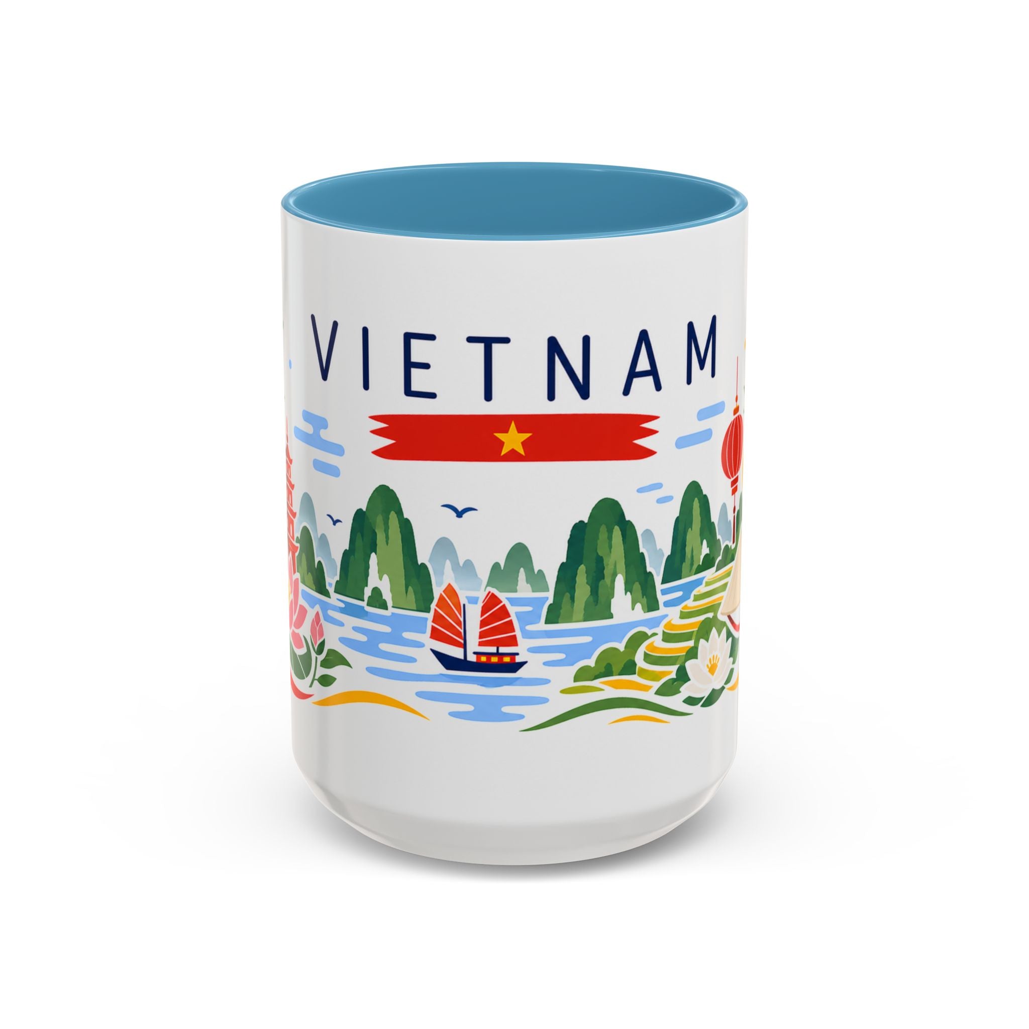 Vietnam Coffee Mug | Travel Souvenir Accent Mug | Country Gift Ceramic Cup 11oz 15oz