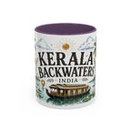 Kerala Backwaters Coffee Mug | Travel Destination Souvenir Gift | Accent Color Ceramic 11oz 15oz