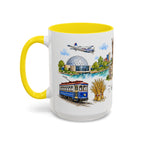 Wichita Illustrated Travel Mug | City Souvenir Accent Coffee Mug | 11oz 15oz Ceramic Cup