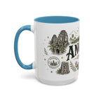 Angkor Coffee Mug | Travel Destination Souvenir Gift | Accent Color Ceramic 11oz 15oz