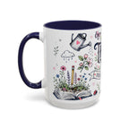 Thank You Teacher Coffee Mug | For Helping Me Grow Appreciation Gift | Accent Color Ceramic 11oz 15oz