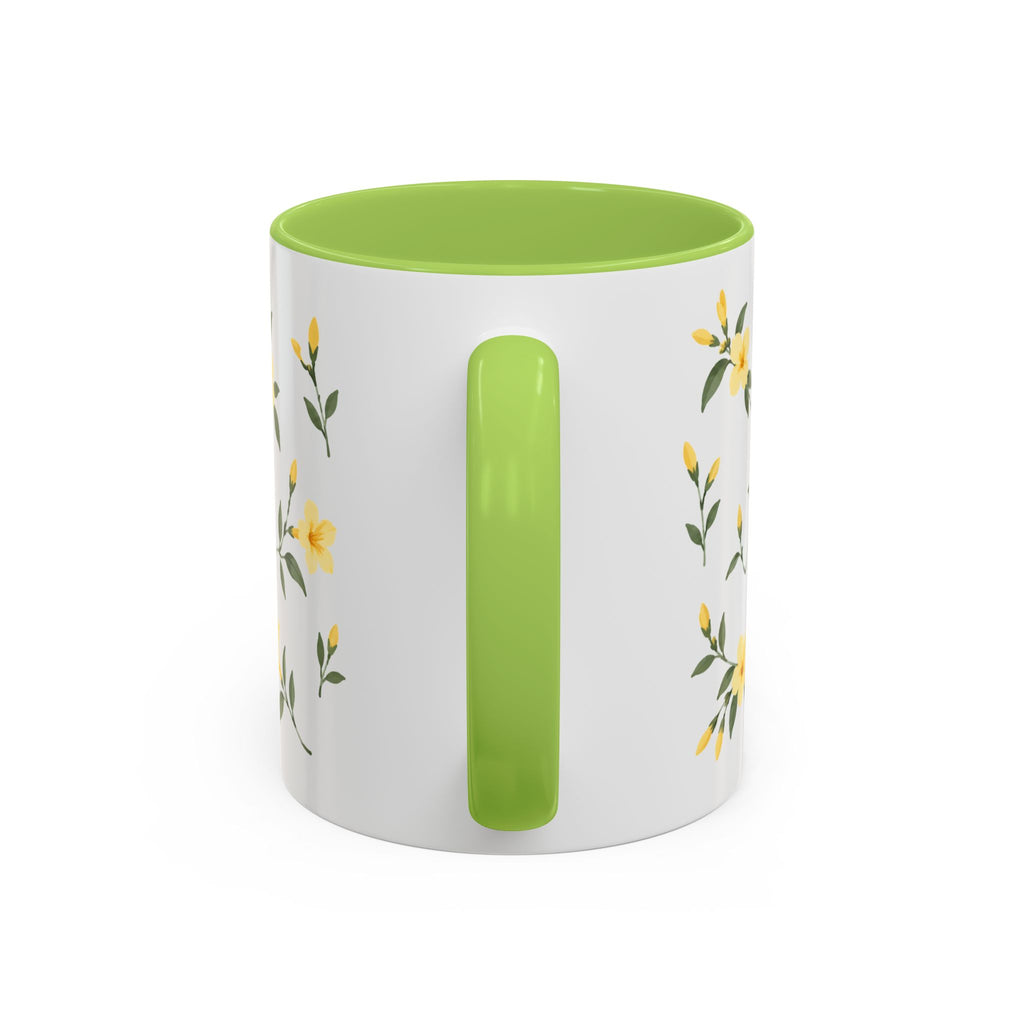 South Carolina Yellow Jessamine Mug, State Flower Floral Coffee Cup, 11oz Botanical Gift