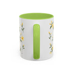 South Carolina Yellow Jessamine Mug, State Flower Floral Coffee Cup, 11oz Botanical Gift
