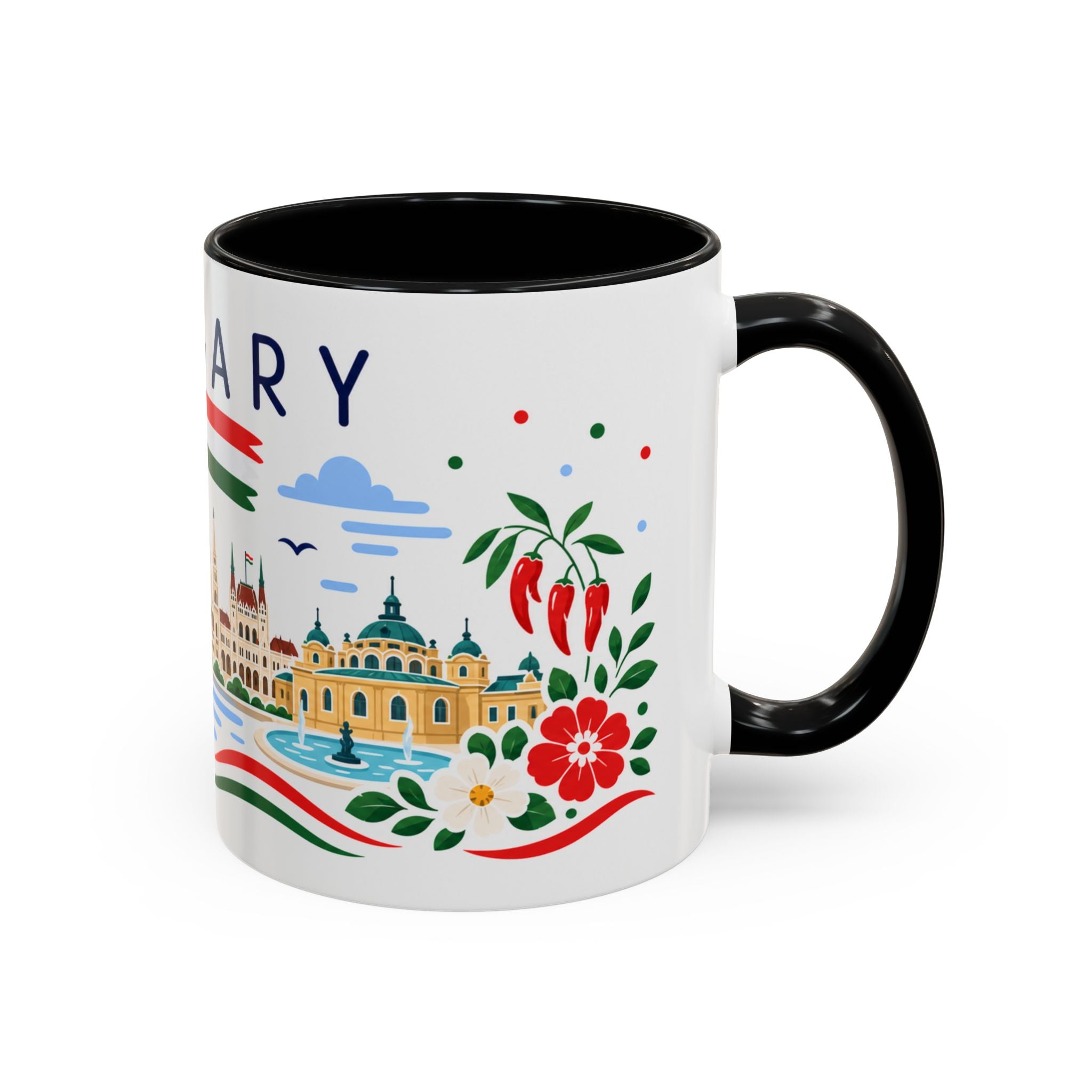 Hungary Coffee Mug | Travel Souvenir Accent Mug | Country Gift Ceramic Cup 11oz 15oz