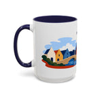 Bruges Coffee Mug | Travel Destination Souvenir Gift | Accent Color Ceramic 11oz 15oz