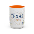 Texas State Map Mug | Bluebonnet Botanical Design, Home Reminder Coffee Cup