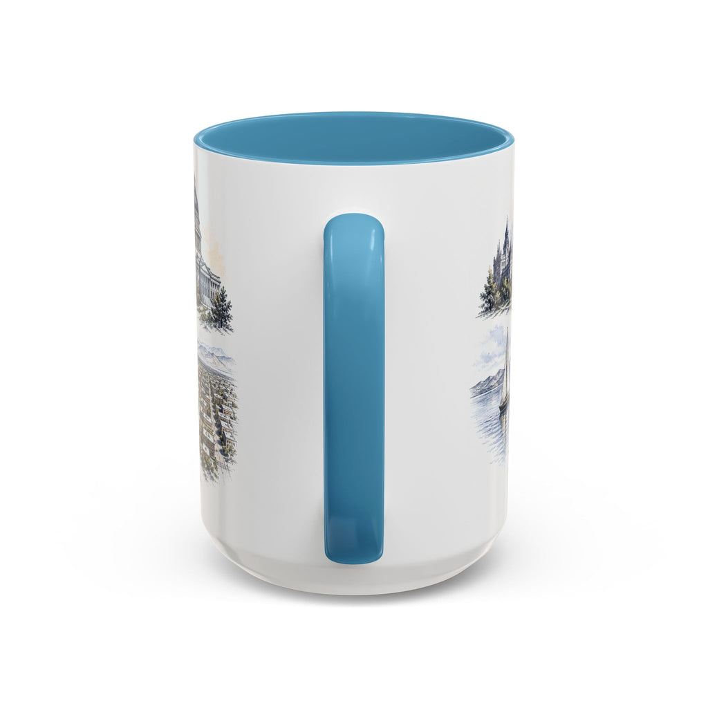 Salt Lake City Coffee Mug | United States Travel Souvenir | Vintage Illustrated City Gift | 11 oz 15 oz Accent Mug