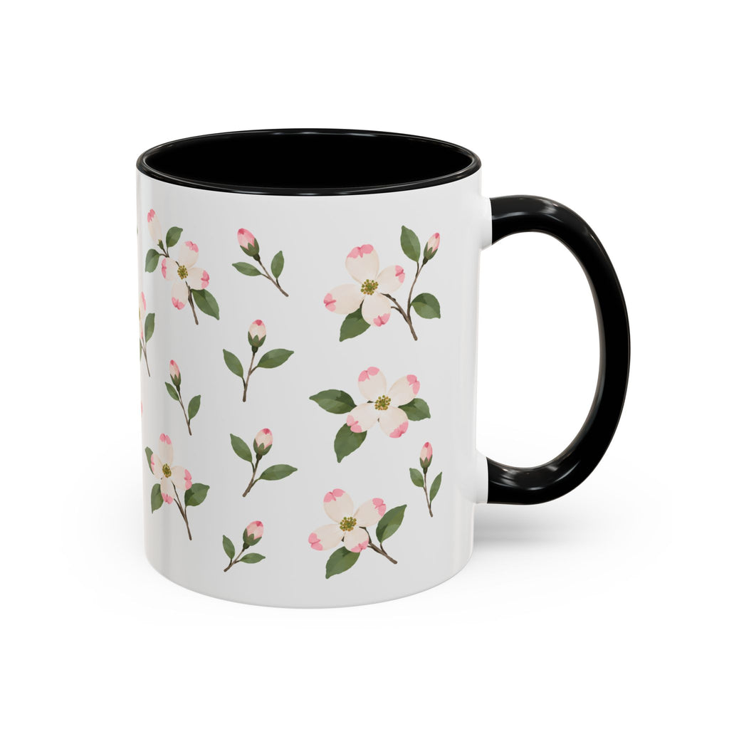 Virginia American Dogwood Mug, State Flower Floral Coffee Cup, 11oz Botanical Gift