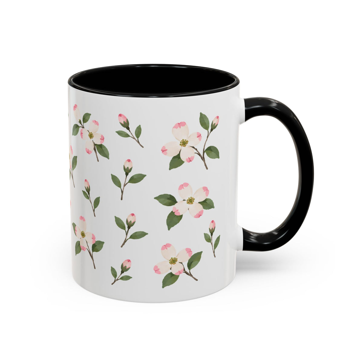 Virginia American Dogwood Mug, State Flower Floral Coffee Cup, 11oz Botanical Gift