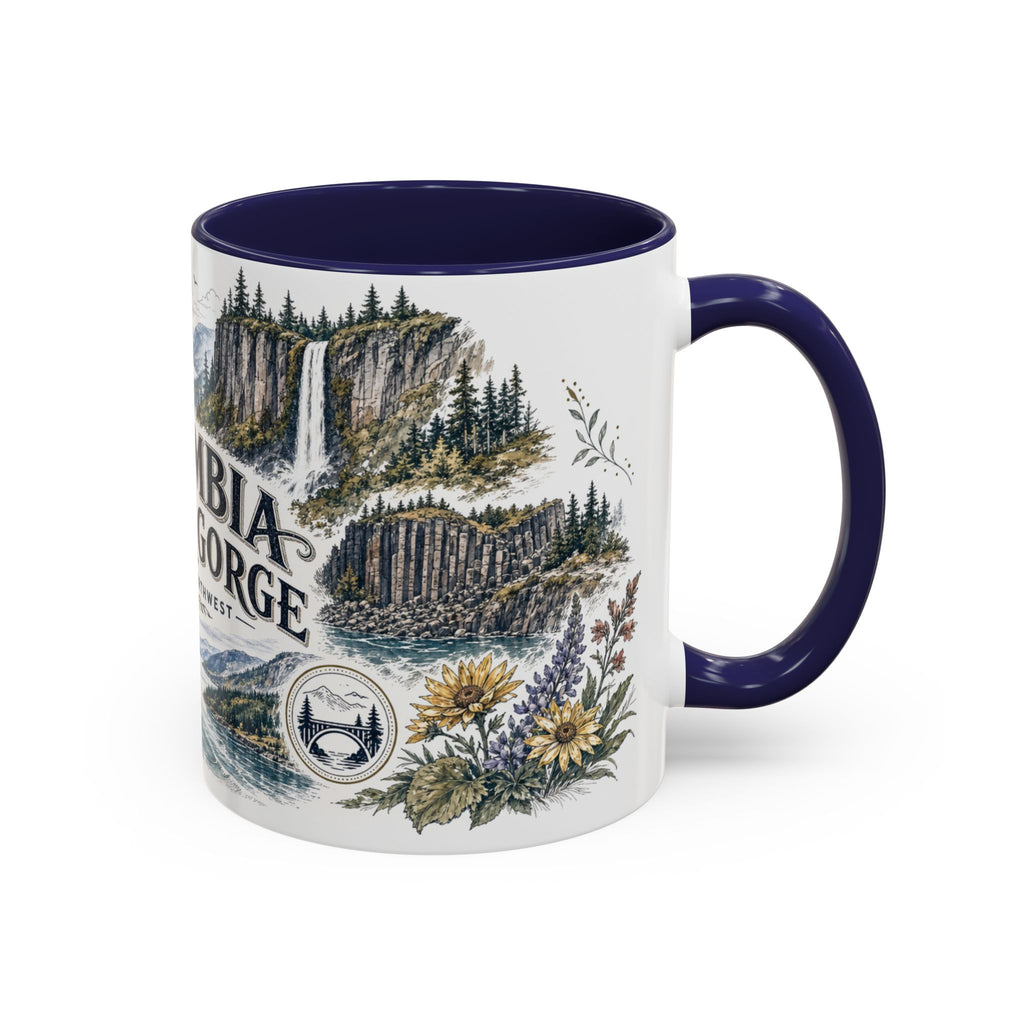 Columbia River Gorge Mug, Pacific Northwest Travel Souvenir, Bucket List Gift, Accent Ceramic Coffee Mug 11oz 15oz